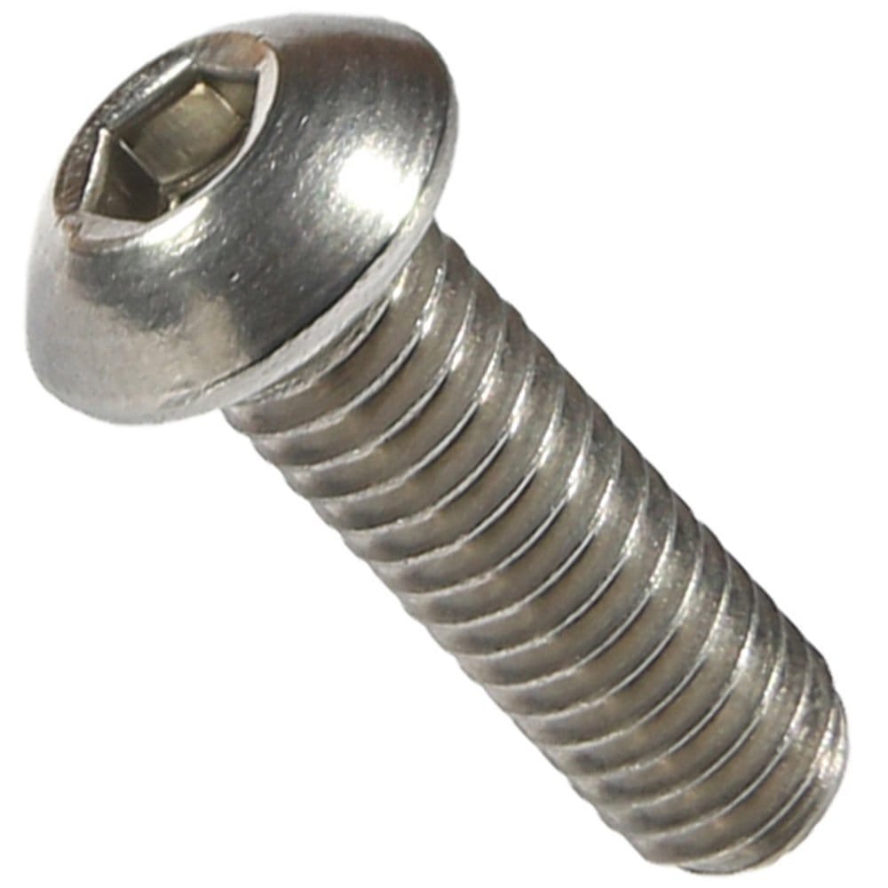 Picture of Mahr Sw-1691 Screw, Button Hd. Cap, 1/4-20, .375", Hex Soc., Blkn