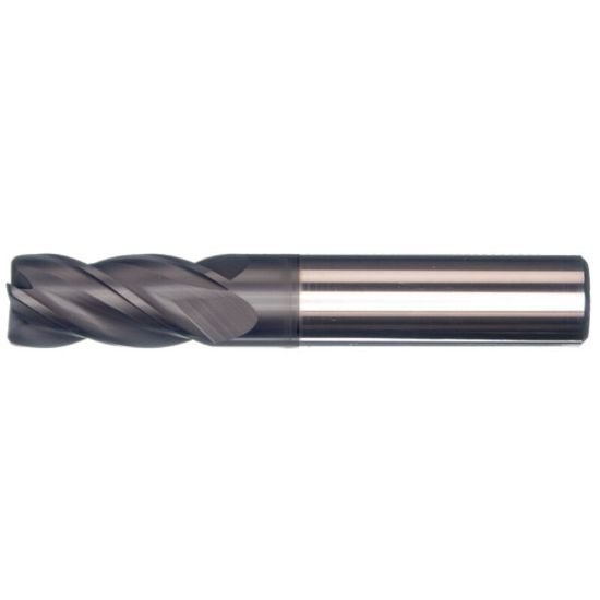 Picture of MasterCut Dia 3/4 SH 0.7500 LOC 1.00 OAL3.00 End Mill Standard Flute Variable Helix Carbide nACRoA Single End Corner Radius0.0150 0.38mm V4