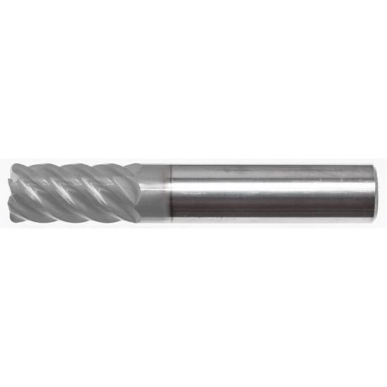 Picture of MasterCut Dia 1 SH 1.00 LOC 1.50 OAL4.00 End Mill Standard Flute Variable Helix Carbide nACRoA Single End Corner Radius0.0300 0.76mm F45