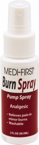 Picture of Medique 22502 Burn Relief Spray: 2 Oz, Bottle. Treats Minor Burns And Helps Prevent Infections.. Active Ingredient: Lidocaine Hcl 2.0%. 22502.