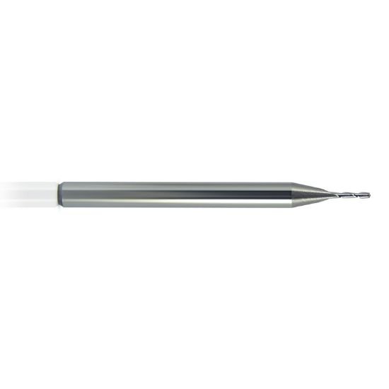 Picture of Melin 17856 Dia 13/64 SH 0.2500 LOC 0.50 OAL2.50 End Mill Standard Flute Standard Helix Carbide Uncoated Double End Square Sharp