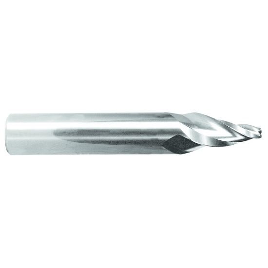 Picture of Melin 50271 Dia 1/8 SH 0.2500 LOC 1.00 OAL3.00 End Mill Taper Flute Carbide AlTiN Single End Square Sharp