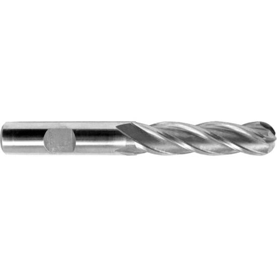 Picture of Melin H1154 Dia 0.031 SH 0.1250 LOC 0.0460 OAL2.50 End Mill Standard Flute Standard Helix Carbide AlTiN Single End Ball NoseBall