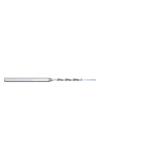 Picture of Micron 2.CD.100150.CA Carbide Drill Coolant Thru 140° 0.059 Diameter Cylindrical 0.157 2.500 OAL 2 Flute 10.0XD