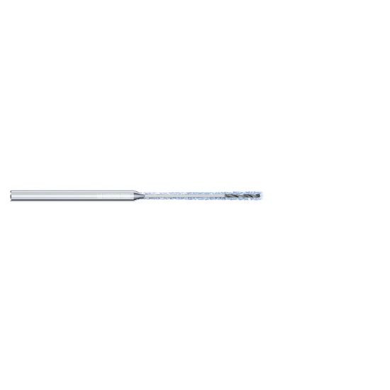 Picture of Micron 2.CFI.30030.IK.1 Carbide Drill Coolant Thru 140° 0.012 Diameter Cylindrical 0.118 1.970 OAL 2 Flute 30.0XD