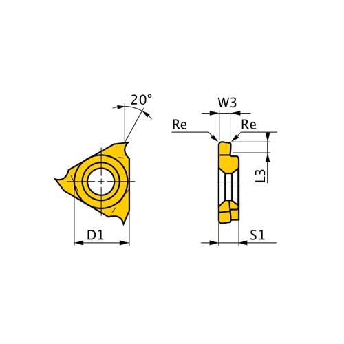 Picture of GTAT07520V5R-E VP15TF Mitsubishi 269253 Grooving,Groove Turning