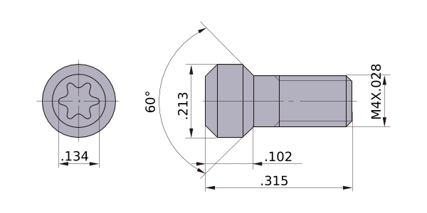 Picture of Mitsubishi S108740 TS4 Mitsubishi Insert Screw