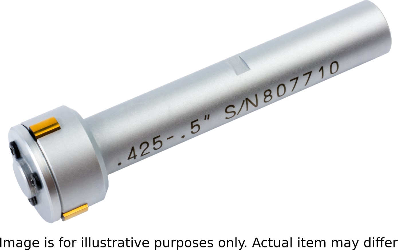 Picture of Mitutoyo 04AZA721 Replacement Head Assembly, Titanium Nitride Coated Contact Points, .5-.65 In, Holtest(368-264), Digimatic Holtest(468-264), Borematic(568-464)