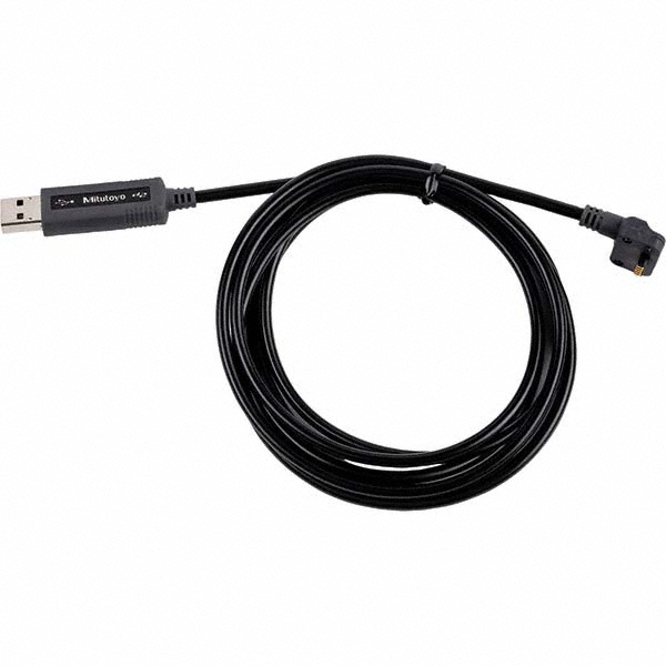 Picture of Mitutoyo 06Afm380B Usb Data Input Tool, Connector B, Incorporates A Data Switch, So The Tool Is Usable Regardless Of Whether Or Not The Measuring Instrument Has A Switch