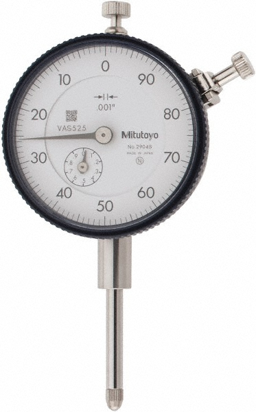 Picture of Mitutoyo 1003T Dial Indicator With Lug, .1 Graduation, 4mm Range, 1mm Range/Rev, 50 Dial Reading, +/- .01mm Accuracy