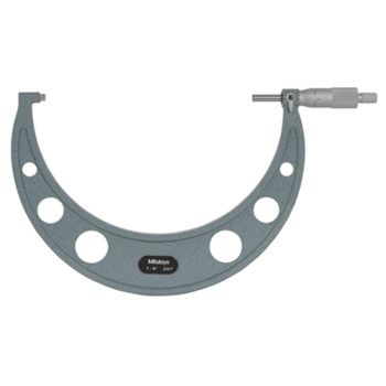 Picture of Mitutoyo 103-184 7-8 In, .001 In Mechanical Outside Micrometer, Hammertone Baked Enamel, Ratchet Stop, With Standard