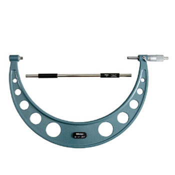 Picture of Mitutoyo 103-190 13-14 In, .001 In Mechanical Outside Micrometer, Hammertone Baked Enamel, Ratchet Stop, With Standard