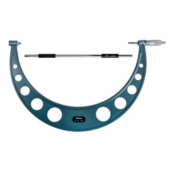 Picture of Mitutoyo 103-192 15-16 In, .001 In Mechanical Outside Micrometer, Hammertone Baked Enamel, Ratchet Stop, With Standard