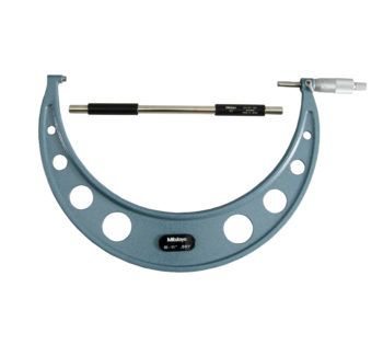 Picture of Mitutoyo 103-225 10-11 In, .0001 In Mechanical Outside Micrometer, Hammertone Baked Enamel, Ratchet Stop, With Standard