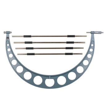 Picture of Mitutoyo 104-154 20-24 In, .001 In Interchangeable Anvil Mechanical Outside Micrometer, Ratchet Stop, 4 Anvils, With 4 Standards
