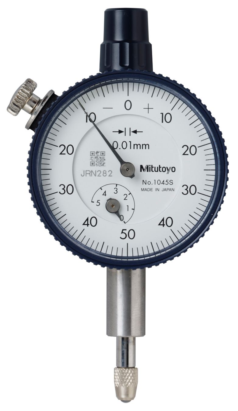 Picture of Mitutoyo 1045S 0.01mm, 5mm/(1mm Per Rev) Dial Indicator, 0-50, Lug Back, 8mm Stem, Series 1