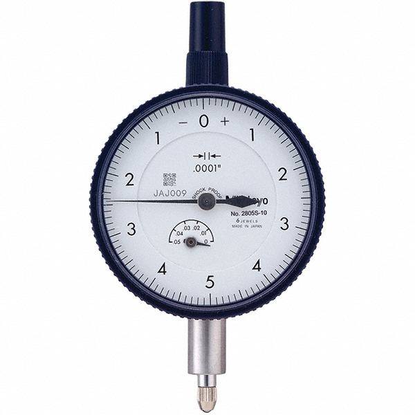 Picture of Mitutoyo 1109S-10 0.001mm, 1mm Dial Indicator, 0-100-0, Lug Back, 8mm Stem, Series 1, Shockproof, Jeweled