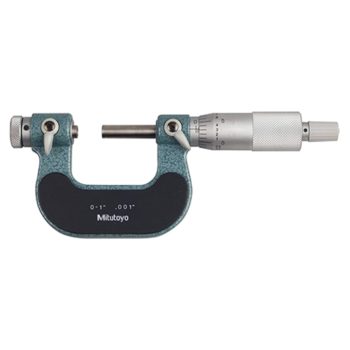 Picture of Mitutoyo 126-137 0-1 In, .001 In, Mechanical Screw Thread Micrometer, Ratchet Stop, Optional Anvils Available