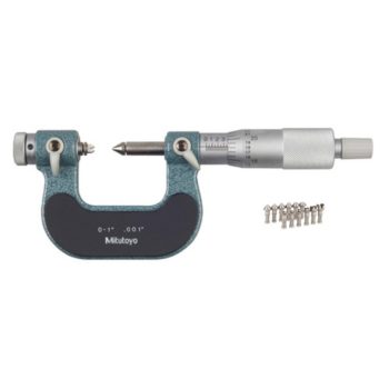 Picture of Mitutoyo 126-901 Micrometer Mec Mic, Scrthr, 0-1 In, .001 In, Rs, Wa