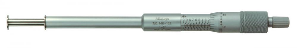 Picture of Mitutoyo 146-133 Mechanical Groove Micrometer, .5 In Diameter Flange, Rotating Spindle, 0-1 In(Od)/.055-1.05 In(Id), .001 Inch 603908350514