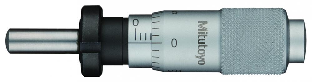 Picture of Mitutoyo 148-133 Micrometer Head, Fine Spindle Feeding Of 0.25mm/Rev, 0-13mm Range, 2Um Accuracy, 9.5mm Stem Diameter, Clamp Nut Stem, Spherical (Sr4) Spindle Face