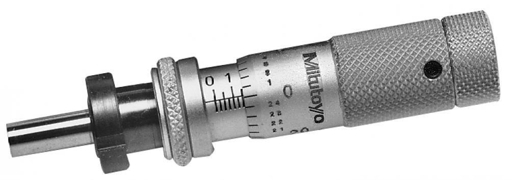Picture of Mitutoyo 148-502 0-.5 In, .001 In, Mechanical Micrometer Head, .375 In Diameter Stem With Clamp Nut, Flat Spindle Face, Spindle Lock, Zero-Adjust Thimble