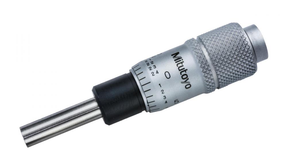 Picture of Mitutoyo 148-831 .5-0 In, .001 In, Mechanical Micrometer Head, .375 In Diameter Plain Stem, Flat Spindle Face