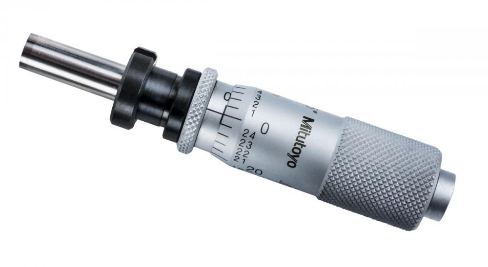 Picture of Mitutoyo 149-182 0-.5 In, .001 In, Mechanical Micrometer Head, .375 In Diameter Stem, Flat Carbide Spindle Face, With Spindle Lock