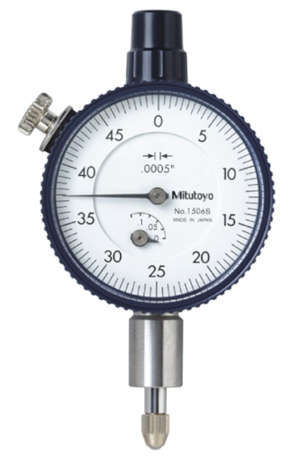 Picture of Mitutoyo 1506S Dial Indicator, .0005, .125 In, 3/8, Lb