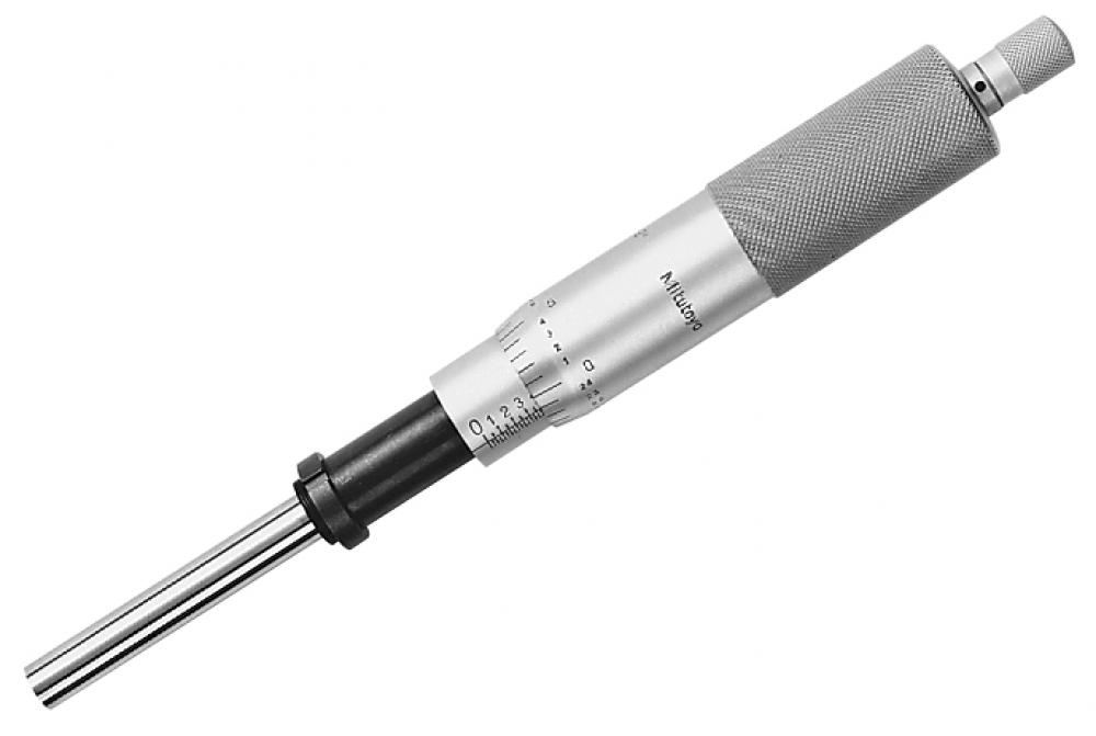 Picture of Mitutoyo 151-271 0-2 In, .001 In, Mechanical Micrometer Head, .5 In Diameter Stem, W/Clamp Nut, 8mm Diameter Flat Carbide Tipped Spindle Face