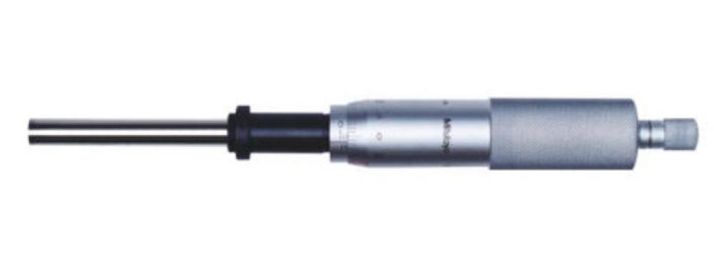 Picture of Mitutoyo 151-272 0-2 In, .001 In, Mechanical Micrometer Head, .5 In Diameter Plain Stem, 8mm Diameter Flat Carbide Tipped Spindle Face