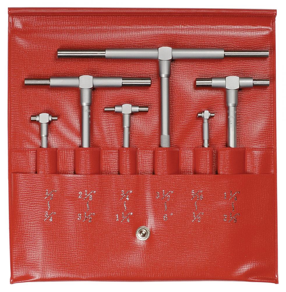Picture of Mitutoyo 155-903 .313-6 In, Telescoping Gage Set, 6 Pieces (.313-.5 In, .5-.75 In, .75-1.25 In, 1.25-2.125 In, 2.125-3.5 In, 3.5-6 In)