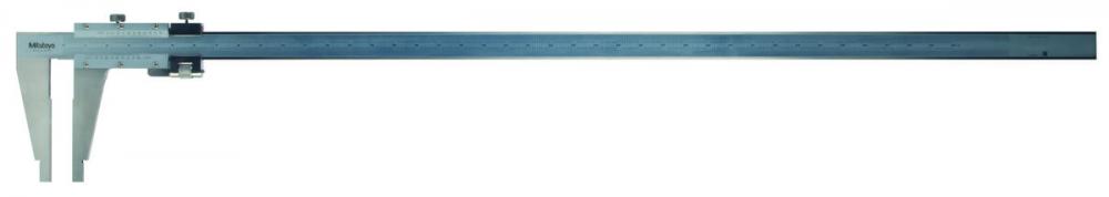 Picture of Mitutoyo 160-105 Vernier Caliper with Nib style jaws and fine Adjustment, 0(1) - 40 inch Range, +/- .003 accuracy, .001 inch lower scale Graduation, .001 inch upper scale Graduation, 3500 grams
