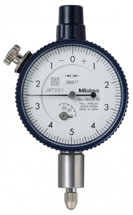 Picture of Mitutoyo 1803S-10 Dial Indicator, .0001, .025 In, 3/8, Lb