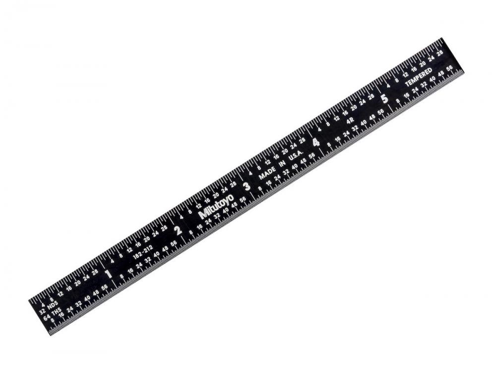 Picture of Mitutoyo 182-212 6 In Steel Rule (Black)