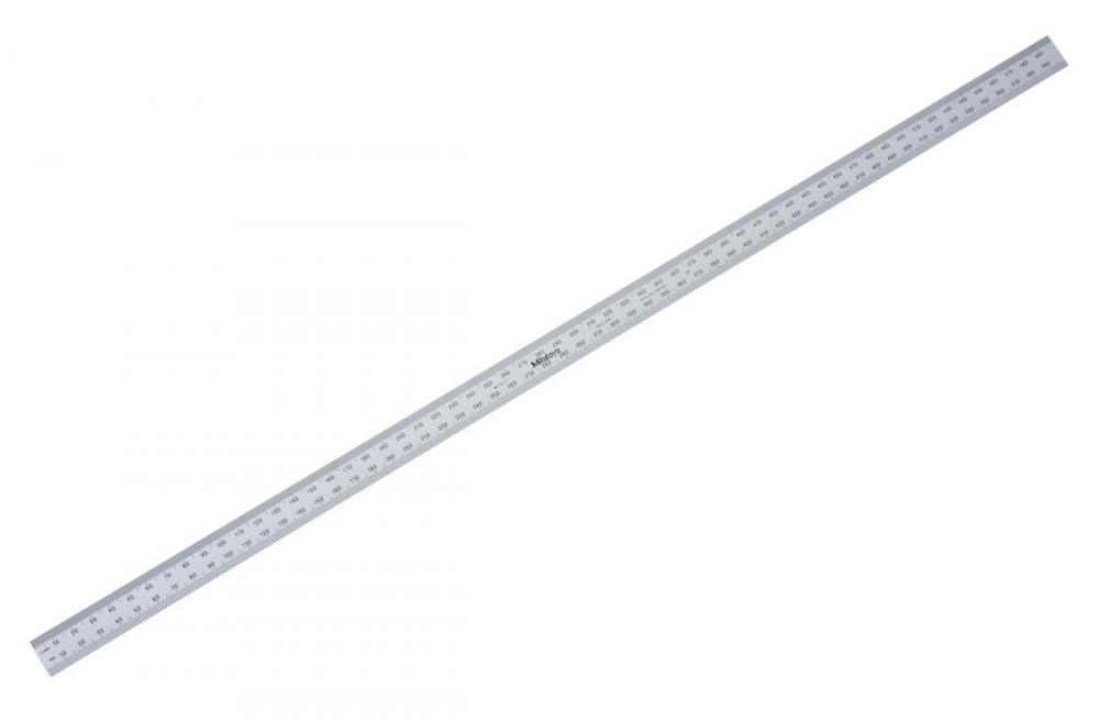 Picture of Mitutoyo 182-271 Steel Rule, 600mm, Graduation (1mm,.5mm,1mm,.5mm), Width 18mm