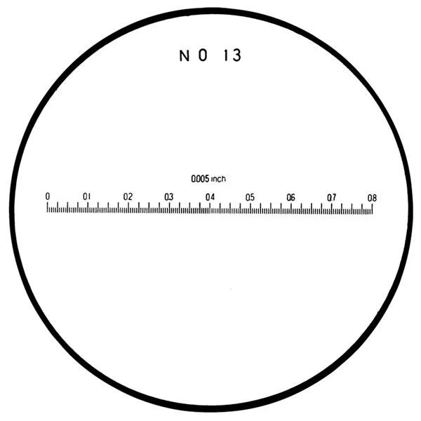 Picture of Mitutoyo 183-114 Reticle #13 for Pocket Comparator