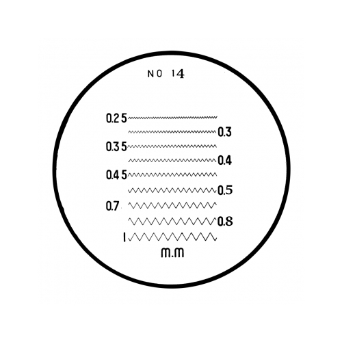Picture of Mitutoyo 183-115 Reticle #14 for Pocket Comparator