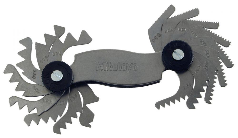 Picture of Mitutoyo 188-121 0.4-7mm, 60 Degrees, Screw Pitch Gage Set, 18 Leaves (0.4, 0.5, 0.75, 1, 1.25, 1.5, 1.75, 2-7 By 0.5mm)