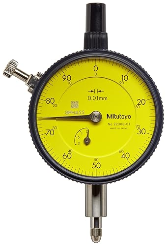 Picture of Mitutoyo 2047S-11 0.01mm, 10mm/(1mm Per Rev) Dial Indicator, 0-50-0, Lug Back, 3/8 In Stem, Series 2, Jeweled
