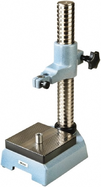 Picture of Mitutoyo 215-505-10 150X150mm Stage, Comparator Stand, For Indicators And Linear Gages, Serrated Anvils, 3/8 In And 8/20mm Diameter Stem Holes, 275mm Travel, With Fine Feed AdjuSTMent Over Entire Travel