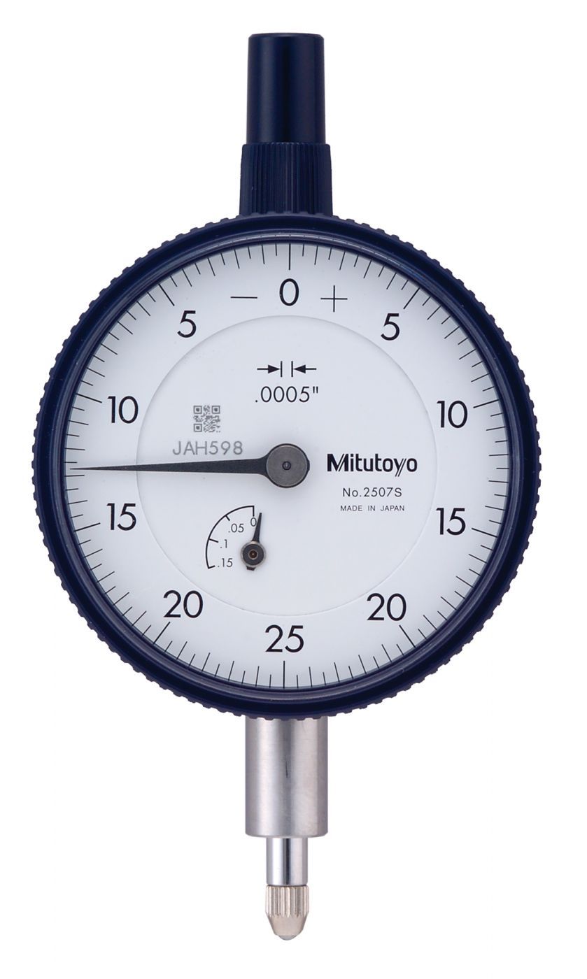 Picture of Mitutoyo 2507S Dial Indicator, .0005, .125 In, 3/8, Lb