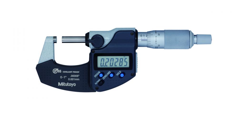 Picture of Mitutoyo 293-180-30 Dig Mic, I/M 0-1 In, .00005 In, O, Rs