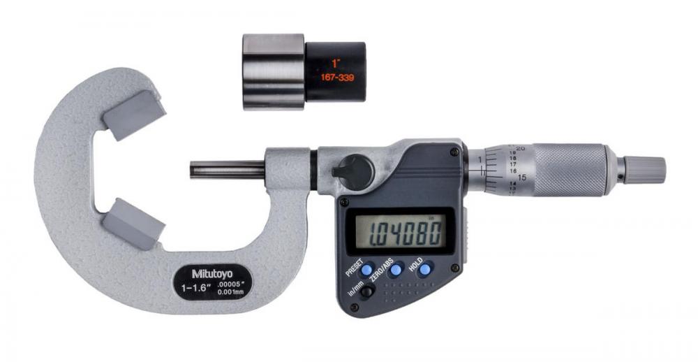 Picture of Mitutoyo 314-353-30 Micrometer, V-Anvil, 3-Flute, 1-1.6", .00005"/0.001mm