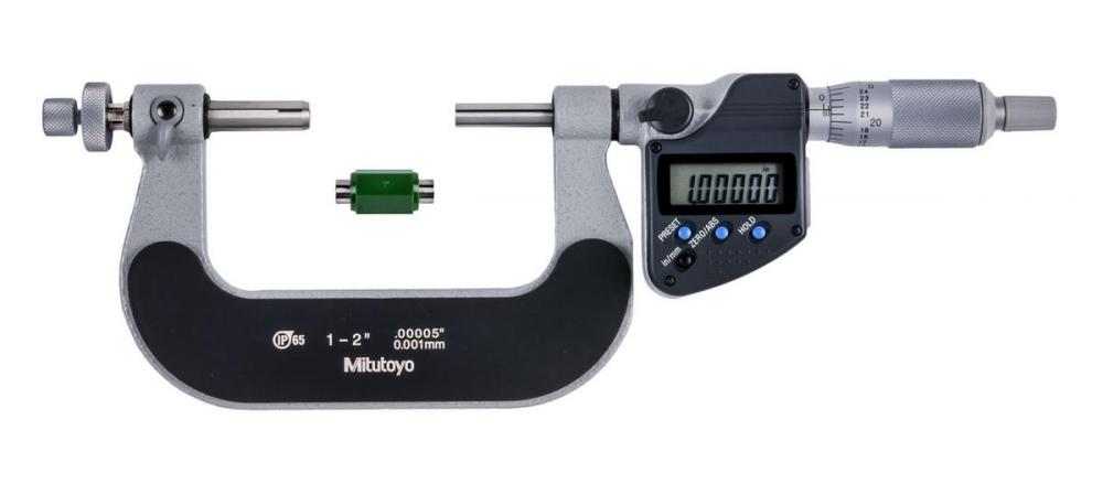 Picture of Mitutoyo 293-676-20 Mic, Gear, 1-2", .00005"/0.001mm, Ip65