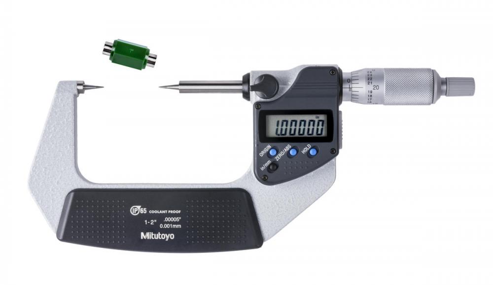 Picture of Mitutoyo 342-352-30 Micrometer, Point, 15°, 1-2", .00005"/0.001mm, Ip65