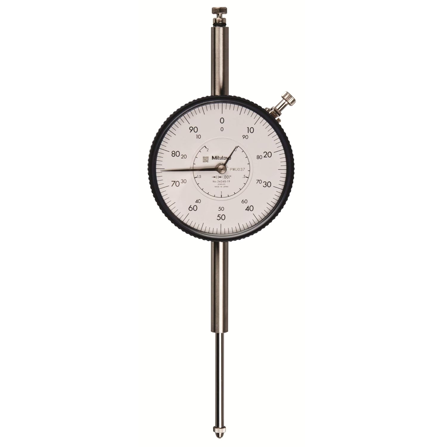Picture of Mitutoyo 3424S-19 Dial Indicator, .001, 2 In, 3/8, Lb