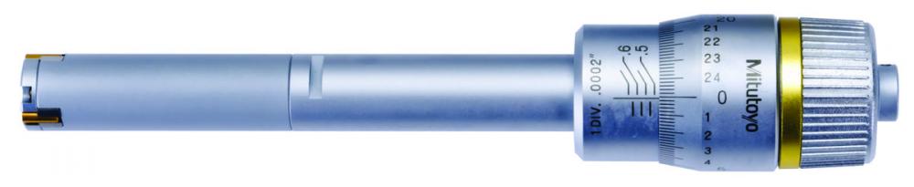 Picture of Mitutoyo 368-264 .5-.65 In, .0001 In, Holtest, Titanium Nitride Coated Contact Points, Ratchet Stop
