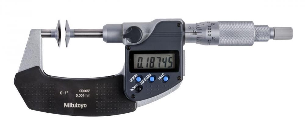 Picture of Mitutoyo 369-350-30 Micrometer, Disk (Non-Rotating), 0-1", .00005"/0.001mm