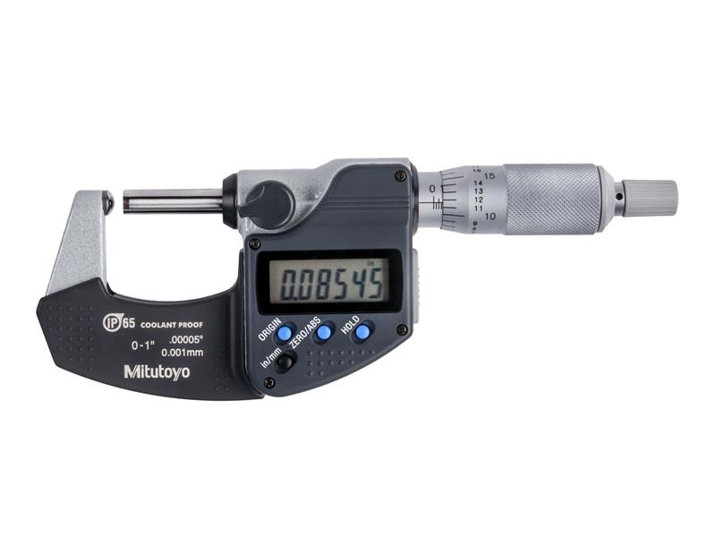Picture of Mitutoyo 350-382-30 Dig Mic, Sph, I/M 0-1 In, .00005 In, O, Rs,C